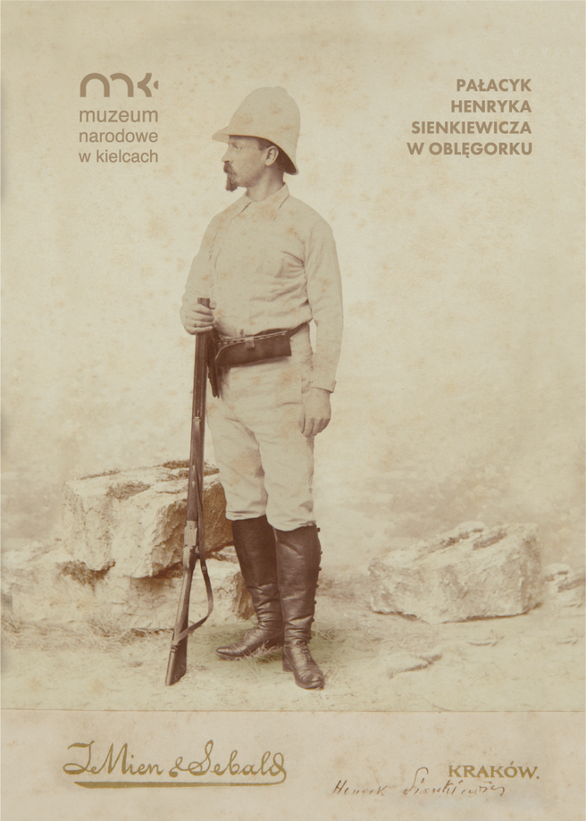 Pisarz w tropikalnym stroju myśliwskim, Kraków 1891 r., fotografia ze zbiorów MNKi