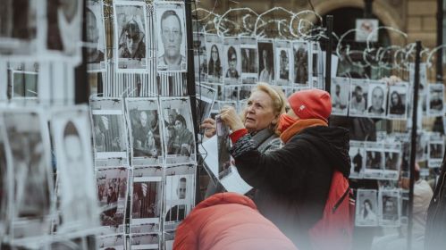Акцыя «Шлях да волі», прысвечаная Дню палітвязня, 18 траўня 2025 года, Варшава. Фота: Раўль Дзюк / Белсат