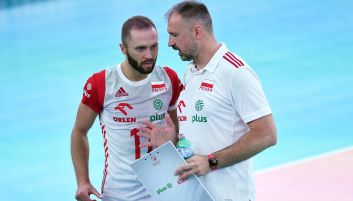 Nikola Grbić, Sebastian Świderski, Mateusz Bieniek (fot. PAP) Bartosz Kurek i Nikola Grbić (fot. PAP)