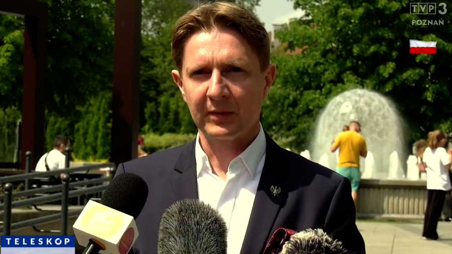 Artur Bartoszewicz w Wielkopolsce. O tym mówił (fot. TVP3 Poznań)