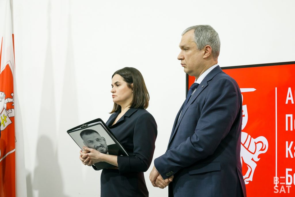 Святлана Ціханоўская, Павел Латушка (Фота: Таццяна Верамеева / Белсат)