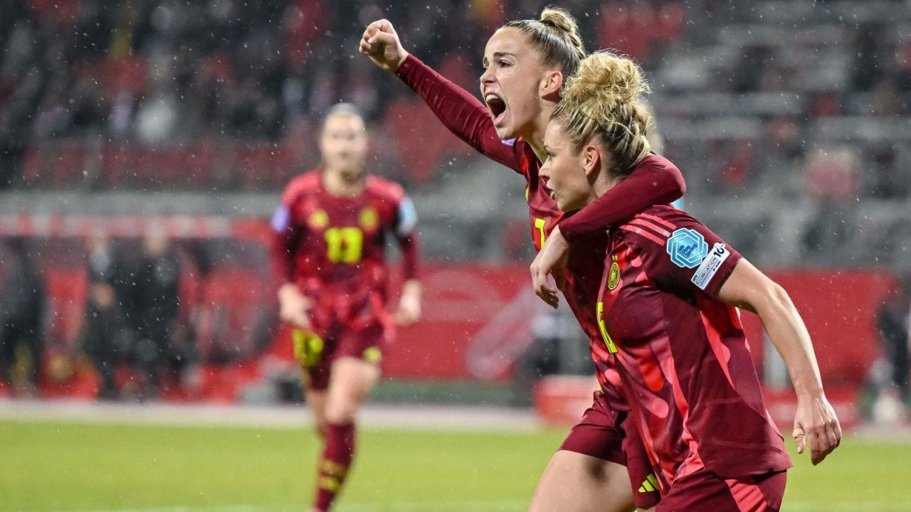 Giulia Gwinn świętuje zdobycie bramki (fot. Getty Images)
