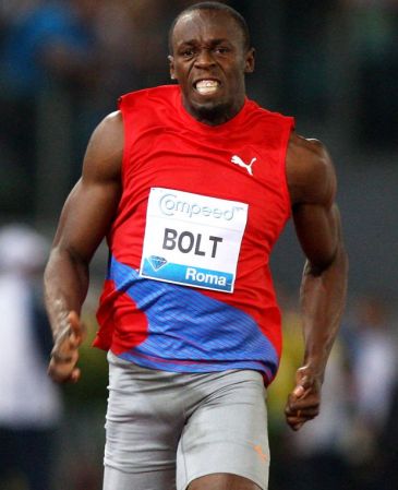 Usain Bolt podczas Diamentowej Ligi w Rzymie (fot. Getty Images)