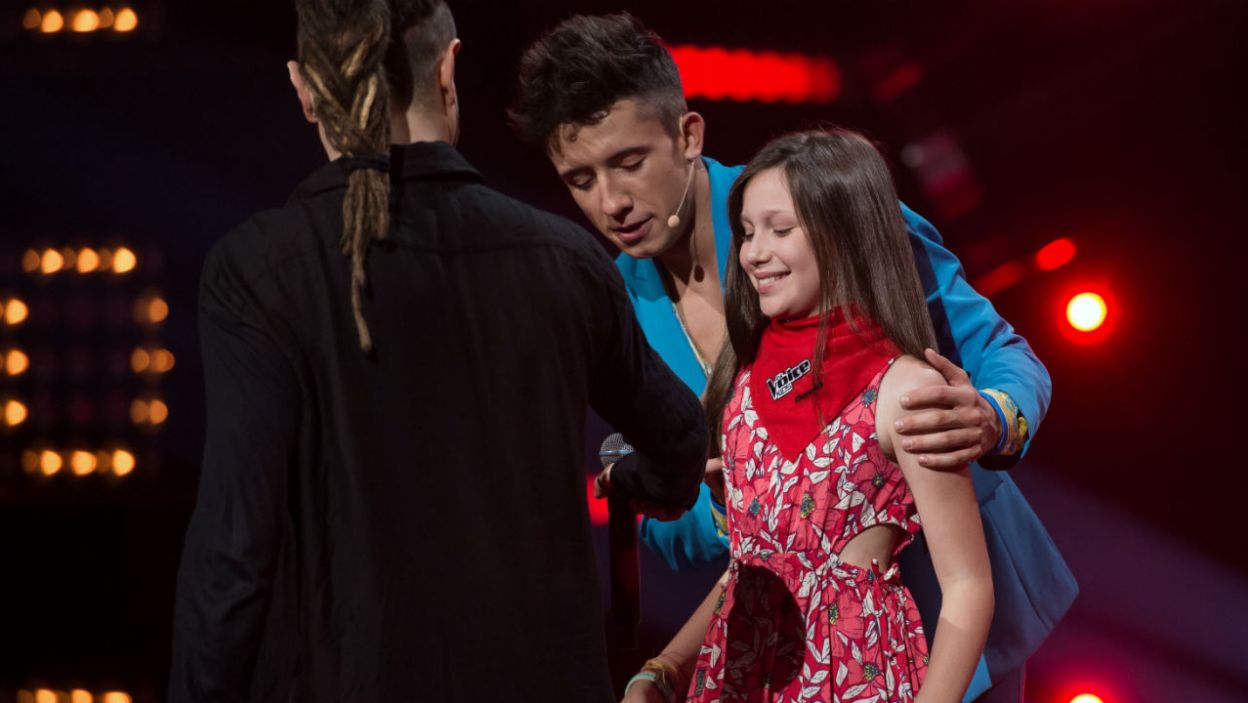 – Wiesz, że Dawid nie pozwolił nam się odwrócić? – Tomson i Baron także chcieli Sonię w swojej drużynie (fot. J. Bogacz/TVP)