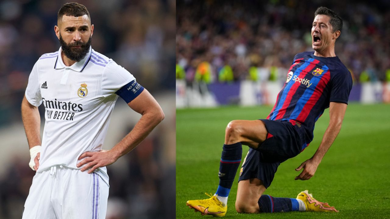 Karim Benzema i Robert Lewandowski (fot. Getty)