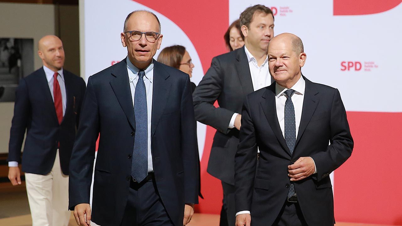 Enrico Letta i Olaf Scholz (fot. Christian Marquardt/NurPhoto via Getty Images) Enrico Letta i Olaf Scholz (fot. Christian Marquardt/NurPhoto via Getty Images)