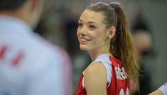 Zuzanna Górecka w meczu reprezentacji Polski z Bułgarią (fot. PAP/Grzegorz Michałowski)