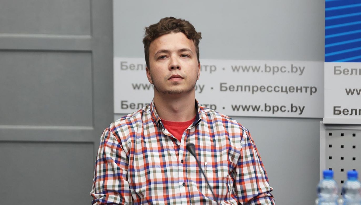 Białoruski działacz opozycji Raman Pratasiewicz (fot. Stringer/Anadolu Agency via Getty Images)