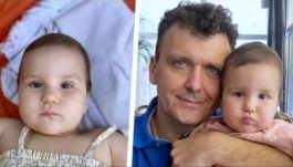 Bartłomiej Marszałek ze swoją córką Malwinką (fot. siepomaga.pl)