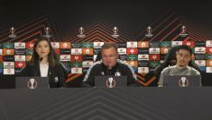 Konferencja prasowa Legii Warszawa przed meczem z Leicester City w Lidze Europy (fot. TVP)