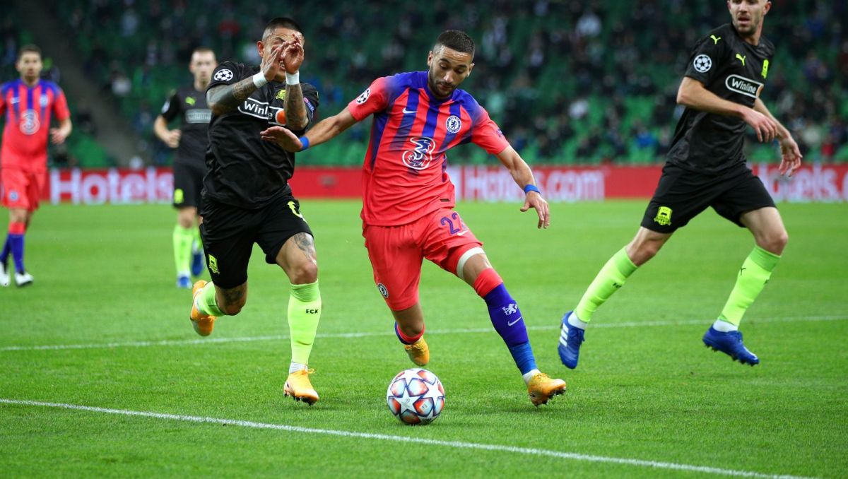 Hakim Ziyech w meczu Krasnodar – Chelsea strzelił swojego pierwszego gola dla The Blues (fot. Getty Images) Liga Mistrzów: FK Kransodar – Chelsea 0:3. Hakim Ziyech z pierwszą bramką dla The Blues
