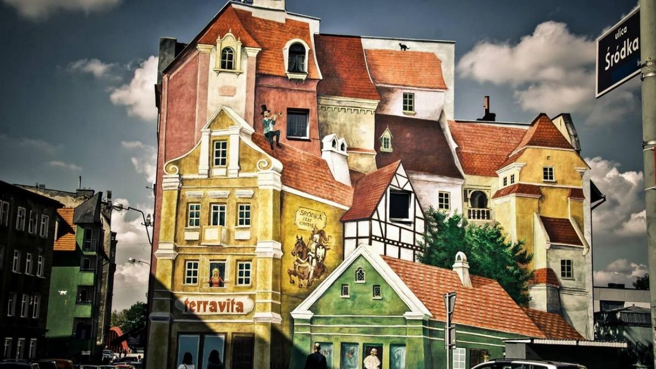 Trójwymiarowy mural na poznańskiej Śródce (fot. poznan.pl) Trójwymiarowy mural na poznańskiej Śródce (fot. poznan.pl)
