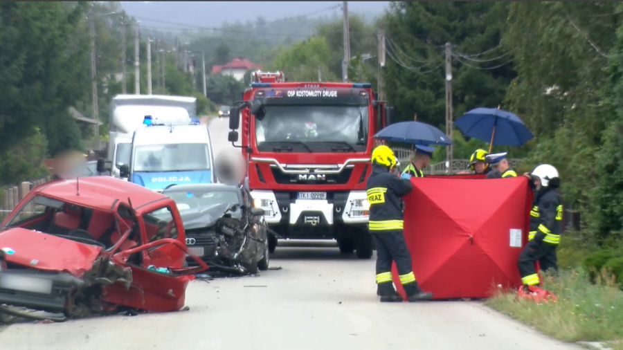 Tragiczny wypadek w Kostomłotach. Zginęła 77-letnia kobieta
