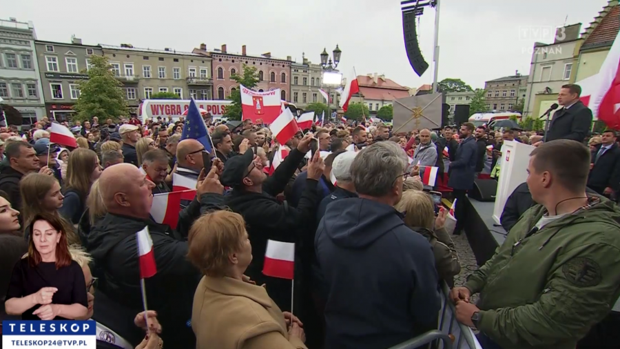 Kampania na finiszu. W I turze w Wielkopolsce wygrał zdecydowanie Rafał Trzaskowski (fot. TVP3 Poznań)