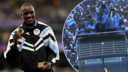 Letsile Tebogo powitany w kraju (fot. Getty Images/Twitter)