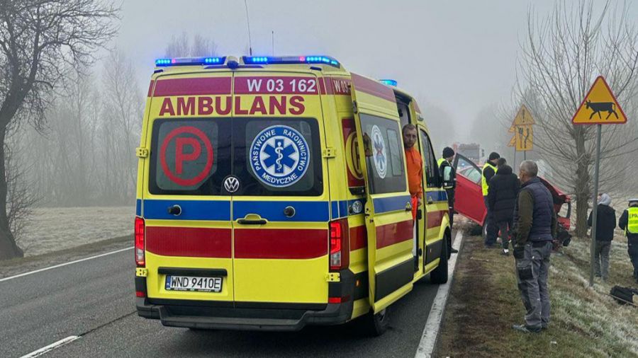 Gutów: wypadek na DK11, blokada, utrudnienia (fot. zdj. ilustracyjne, OSP Leszno/archiwum)