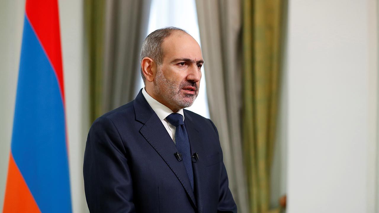 Premier Armenii Nikoł Paszynian (fot. Armenian Prime Minister Press Service/Tigran Mehrabyan/PAN Photo via REUTERS) Premier Armenii Nikoł Paszynian (fot. Armenian Prime Minister Press Service/Tigran Mehrabyan/PAN Photo via REUTERS)