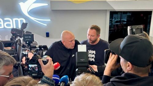 Press conference with Alan Royo and Estonian Foreign Minister Margus Tsahkna at Tallinn Airport. Photo: Margus Tsahkna - x.com