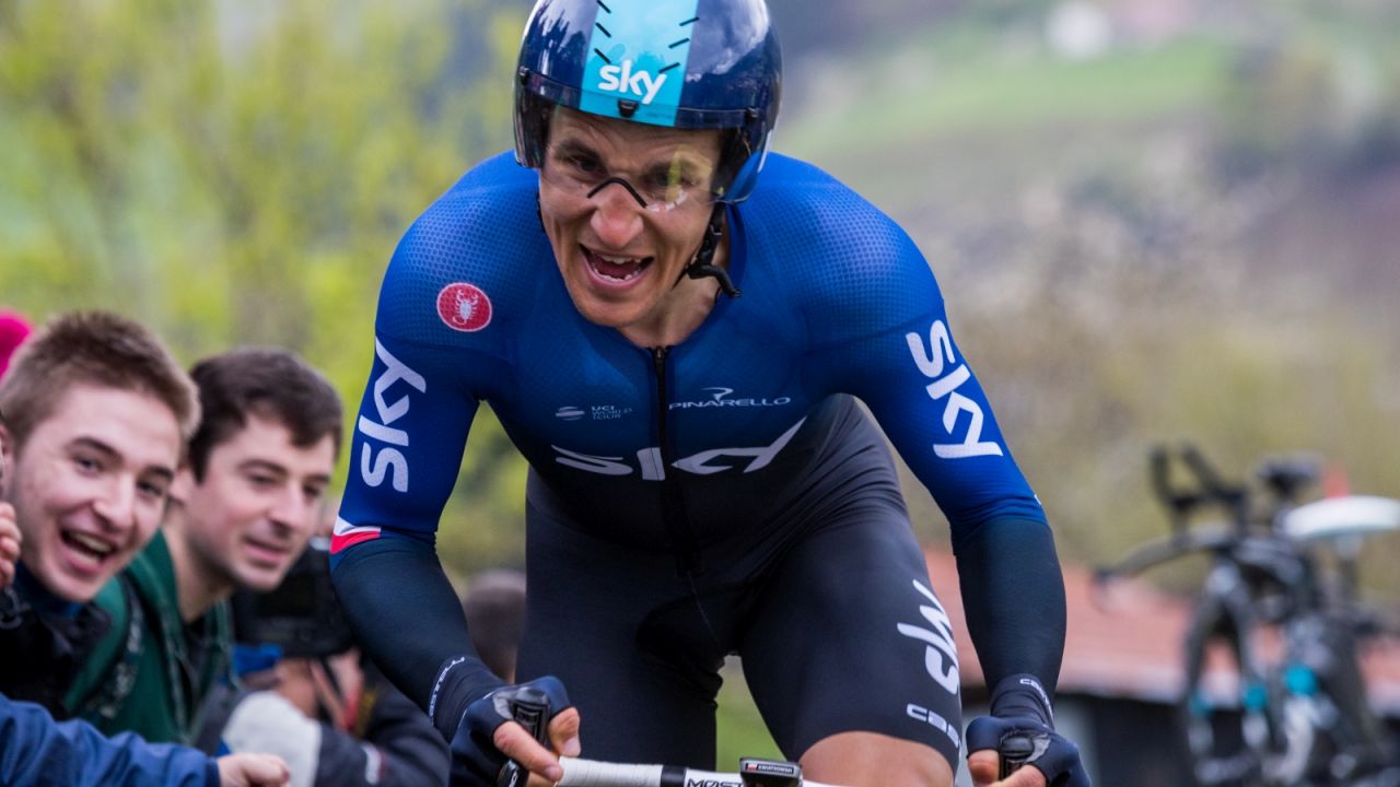 Michał Kwiatkowski po raz drugi stanął na podium etapu wyścigu Dookoła Kraju Basków (fot. Getty)