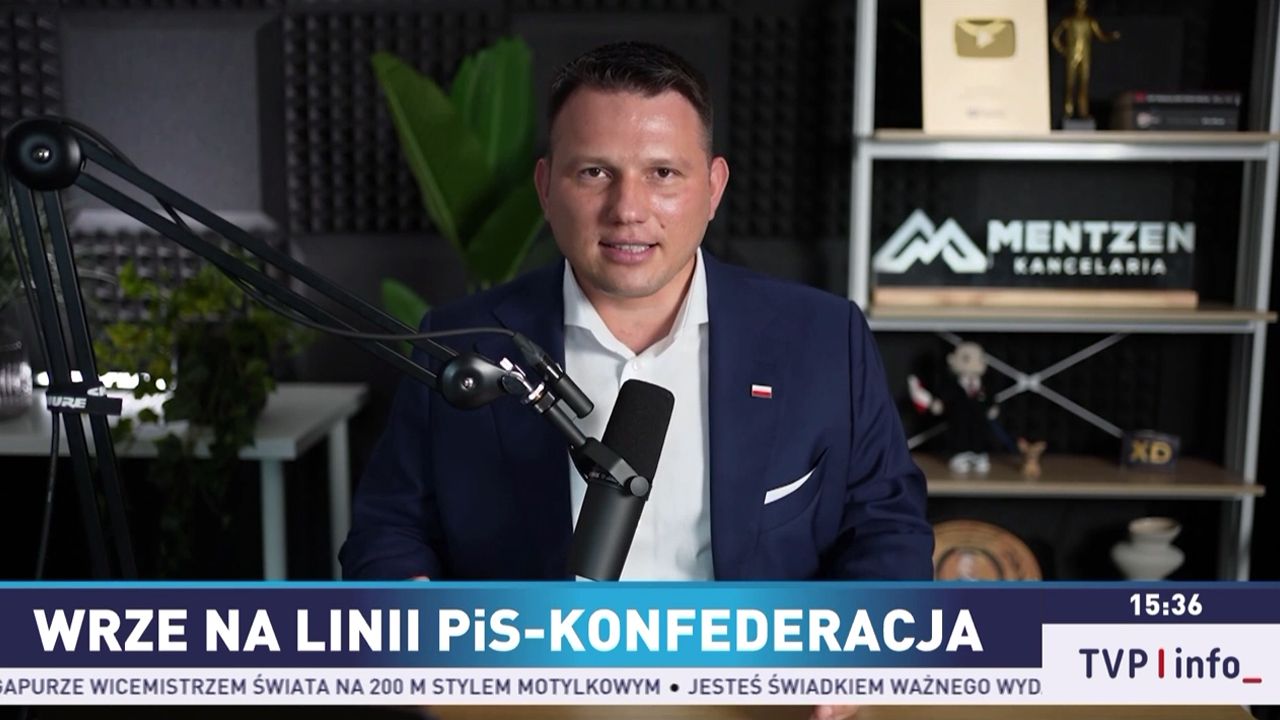 Burza po słowach Mentzena o „politycznym gangsterze” Jarosławie Kaczyńskim