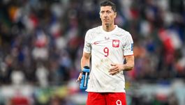 Robert Lewandowski podczas mundialu w Katarze (fot. Getty)
