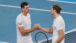 Hubert Hurkacz i Alexander Zverev (fot. Getty Images)