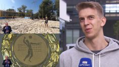 Liga letnia siatkówki... na plaży? (fot. TVP)
