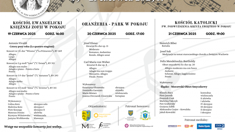 Zbliża się XXII Festiwal Muzyki Zabytkowych Parków i Ogrodów w Pokoju