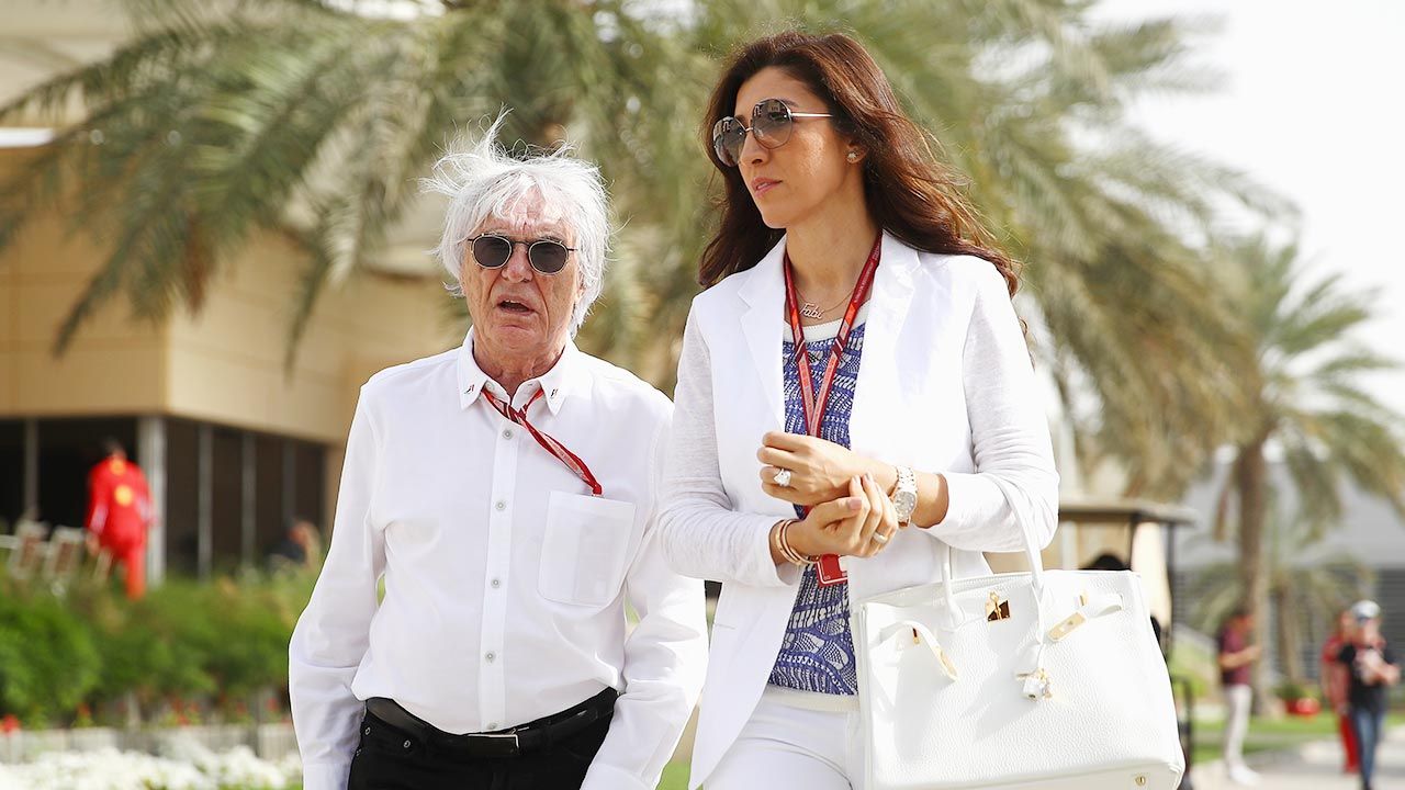 Bernie Ecclestone z żoną Fabianą (fot. Clive Mason/Getty Images)