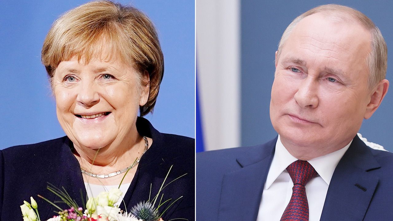 Władimir Putin podziękował za współpracę odchodzącej kanclerz Niemiec Angeli Merkel (fot. PAP/EPA)