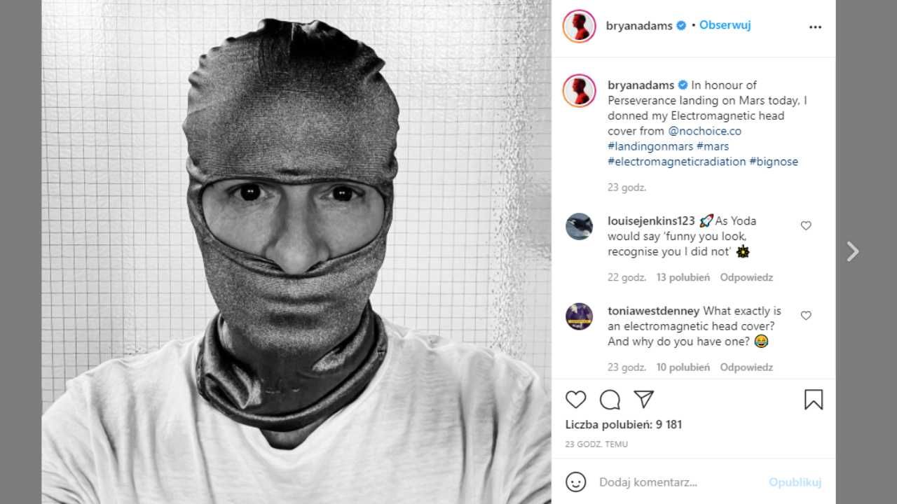 Gadżet jest symbolem zwolenników teorii spiskowych (fot. Instagram/bryanadams) Gadżet jest symbolem zwolenników teorii spiskowych (fot. Instagram/bryanadams)