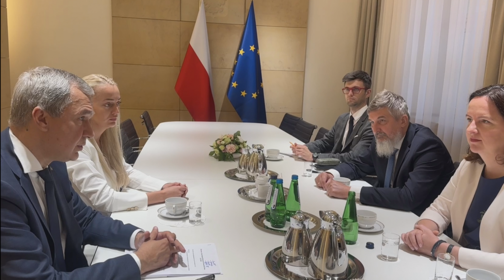 Сустрэча Паўла Латушкі ў Міністэрстве замежных справаў Польшчы. (Фота: Народнае антыкрызіснае ўпраўленне)