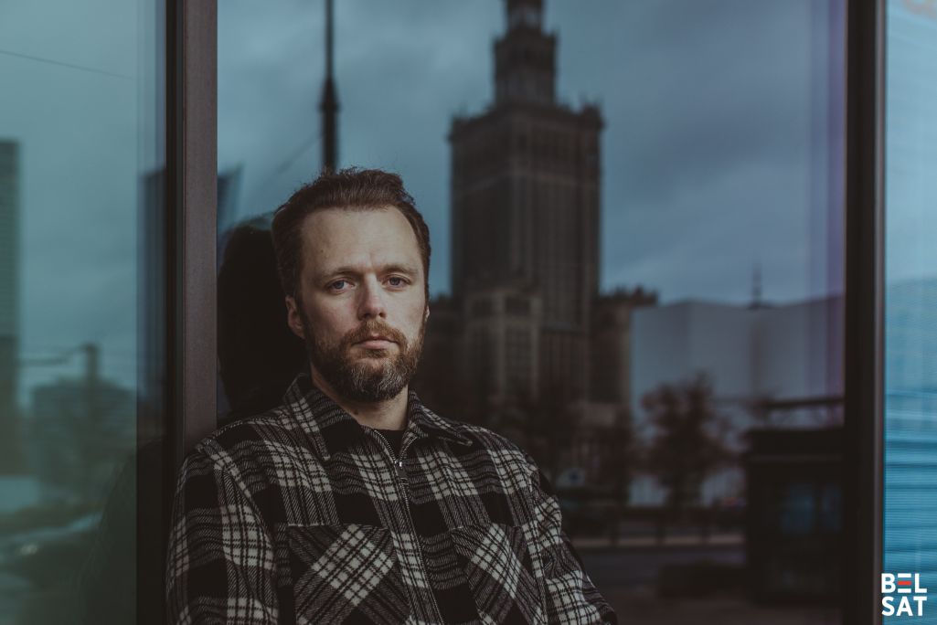 Дзмітрый Грышчанка, былы супрацоўнік "Беларуснафты" з Гомеля. Варшава, Польшча, 14 Лістапада 2024 года. Фота: Белсат