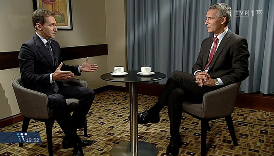 Red. Piotr Kraśko i sekretarz generalny NATO Jens Stoltenberg