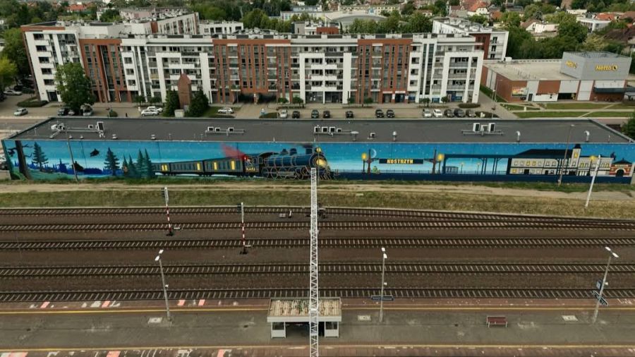 Kawu, mural, Kostrzyn (fot. Gmina Kostrzyn/Facebook)