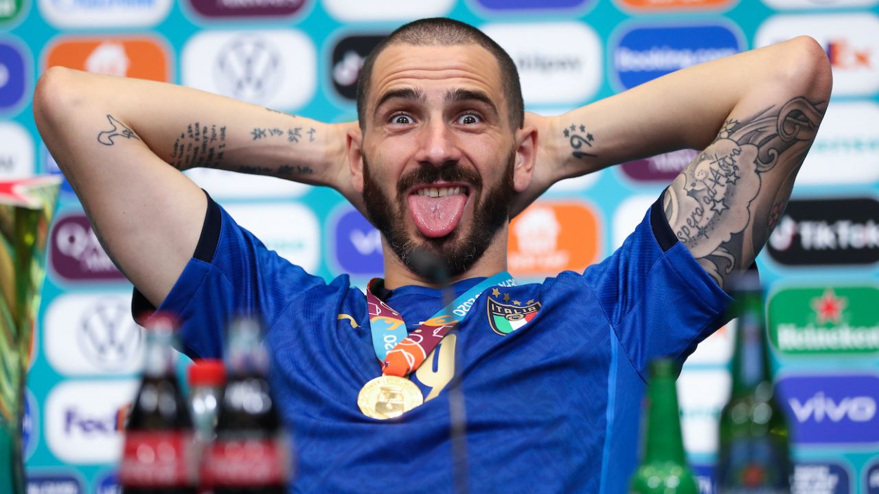 Leonardo Bonucci był po finale w znakomitym nastroju (fot. Getty Images)