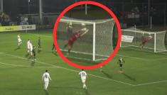 Niesamowity gol w meczu 1/16 Pucharu Polski (fot. TVP)