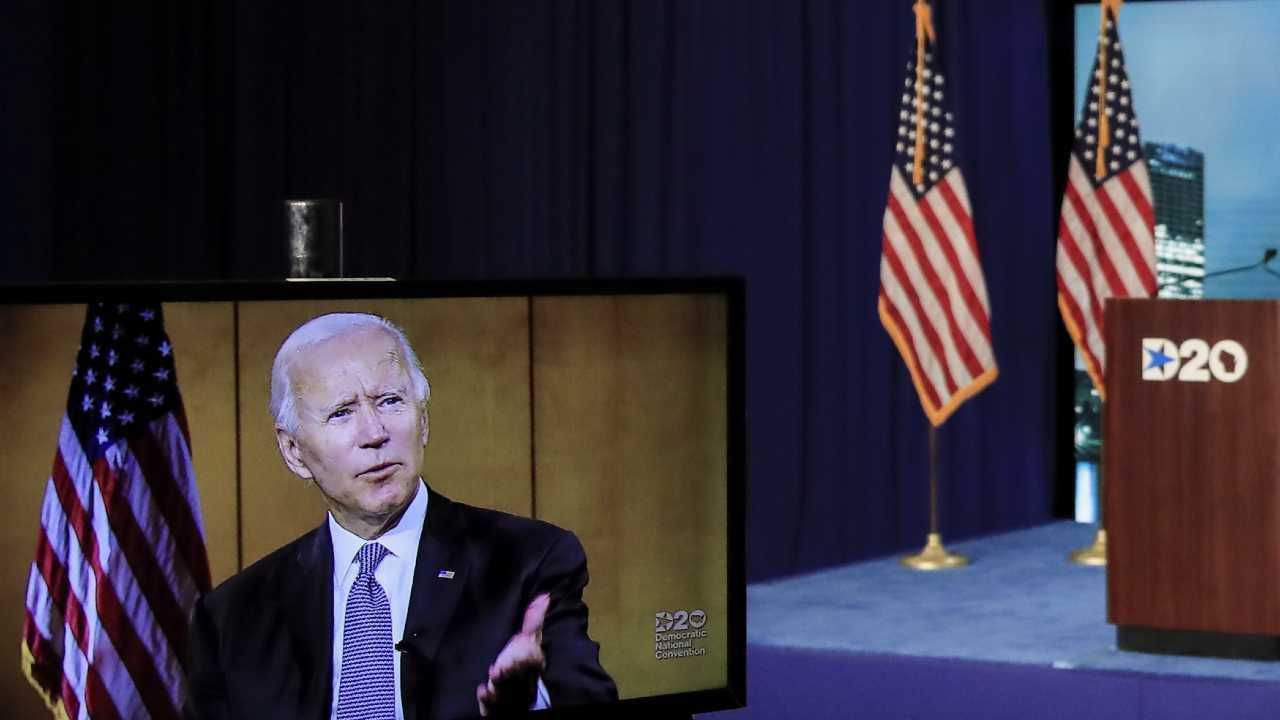 Były wiceprezydent USA Joe Biden walczy o Biały Dom (fot. PAP/EPA/TANNEN MAURY / POOL) Były wiceprezydent USA Joe Biden walczy o Biały Dom (fot. PAP/EPA/TANNEN MAURY / POOL)