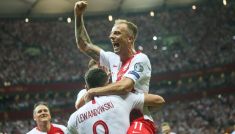 Kamil Grosicki i Robert Lewandowski (fot. Getty Images)