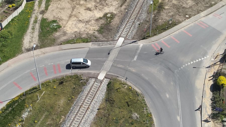 Na miejsce kontroli wybrano kilka przejazdów kolejowych w powiecie świeckim (fot. KPP w Świeciu)