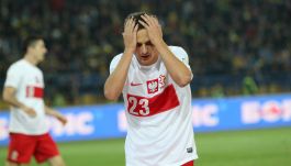 Sławomir Peszko w meczu reprezentacji Polski z Ukrainą (fot. Getty)