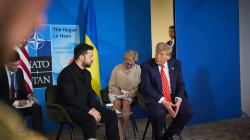 Прэзідэнты Украіны і ЗША падчас сустрэчы 24 чэрвеня 2025 г. Фота: president.gov.ua