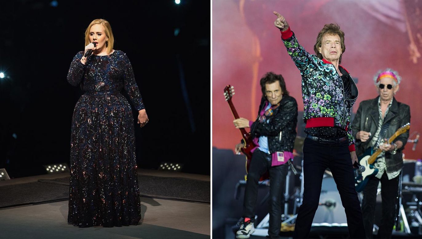 Adele, The Rolling Stones (fot. Victor Chavez/Getty Images; David Wolff-Patrick/Redferns)