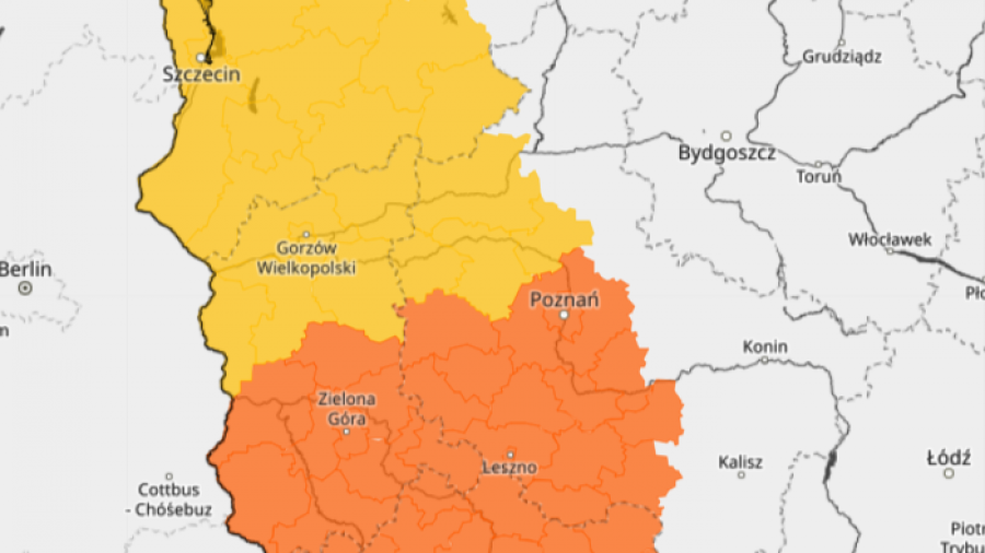 Wielkopolska: ostrzeżenie drugiego i pierwszego stopnia przed upałami (fot. IMGW)