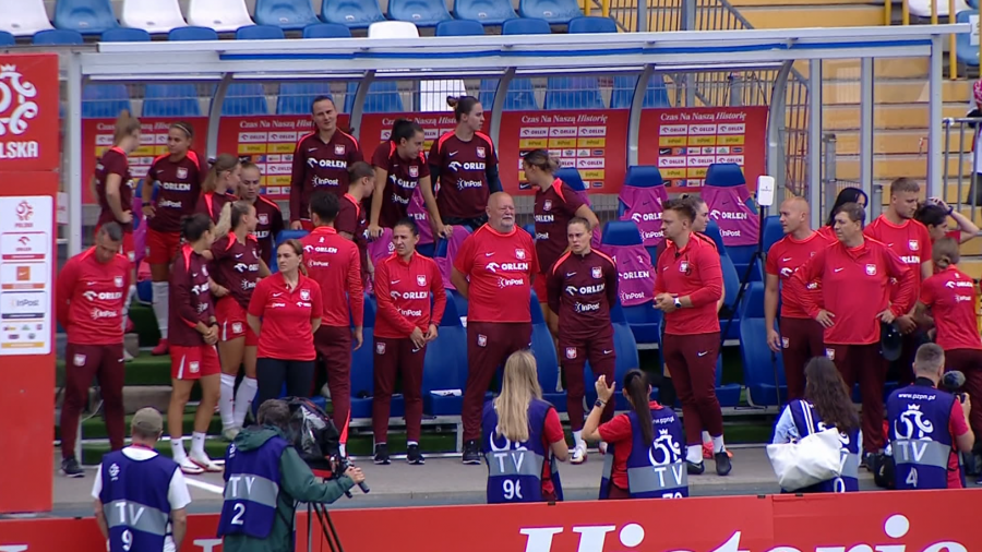 Mecz Polek z Niemkami odbędzie się na stadionie w Sankt Gallen. Fot. TVP 