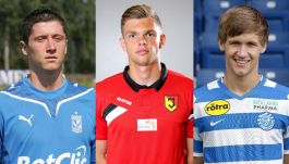 Robert Lewandowski, Bartłomiej Drągowski i Piotr Parzyszek podbijali piłkarski świat w grze Football Manager (fot. PAP/Getty x2)