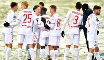 Radość piłkarzy Wisły Kraków (fot. PAP)