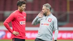 Robert Lewandowski, Jerzy Brzęczek (fot. Getty)