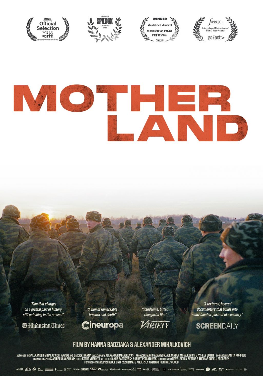 Афіша фільму «Motherland». Крыніца: Alexander Mihalkovich / Facebook