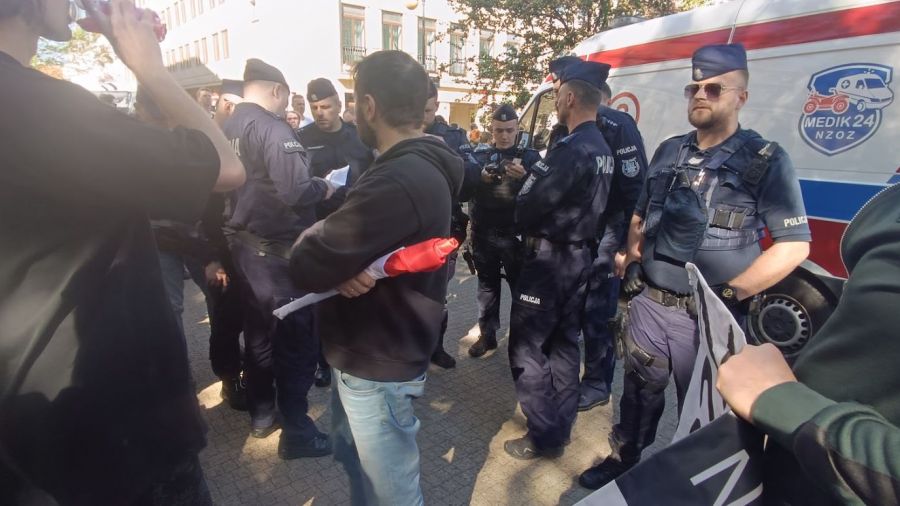 Spór na wiecu Rafała Trzaskowskiego w Poznaniu (fot. nadesłane, Patryk Szynkowski)